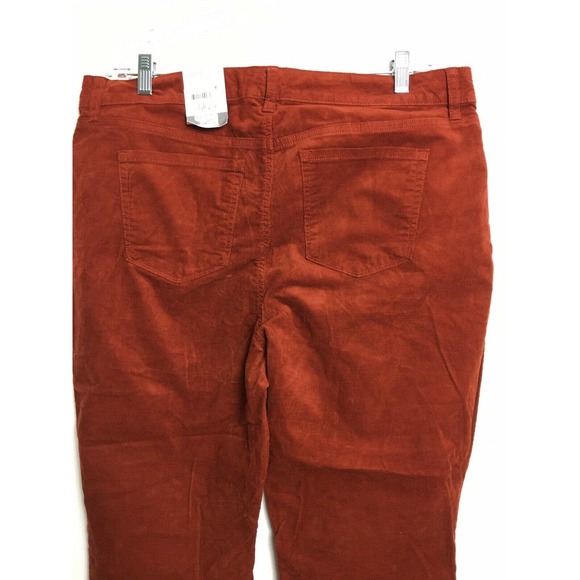 Style & Co  Pants Plus Size Button Down Corduroy  Dark Auburn - Picture 9 of 12